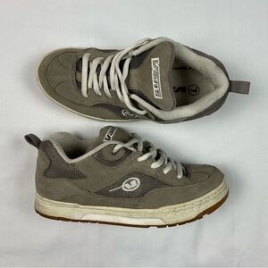 Vtg Vans Fat Tongue Skate Shoes Mens US 7 Womens 8.5 Beige/White 30125-76
